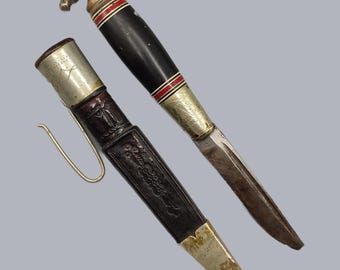 Vintage 1930s Finnish Puukko Knife Horsehead by Ilmari Mäenpää Kauhava #8500