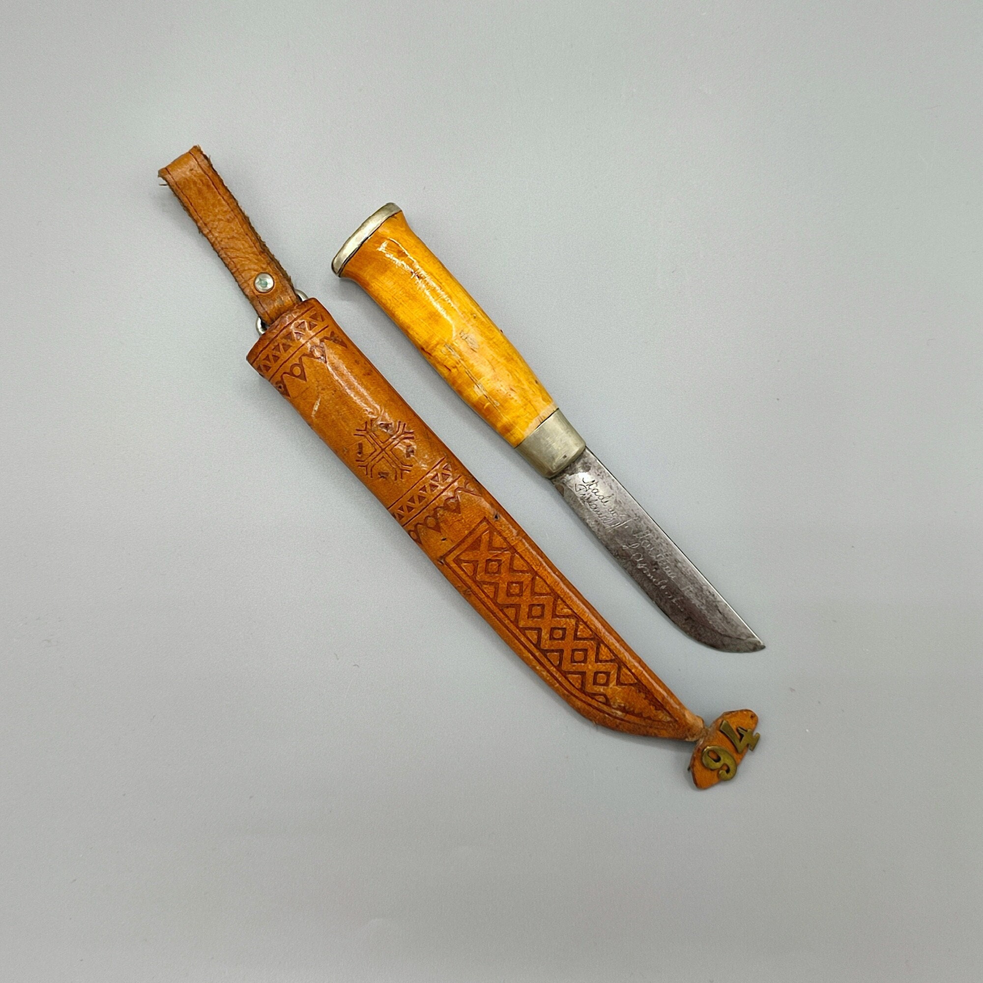 LAPINLEUKU PUUKKO KNIFE Made by J Marttiini Rovaniemi Finland in 1950s