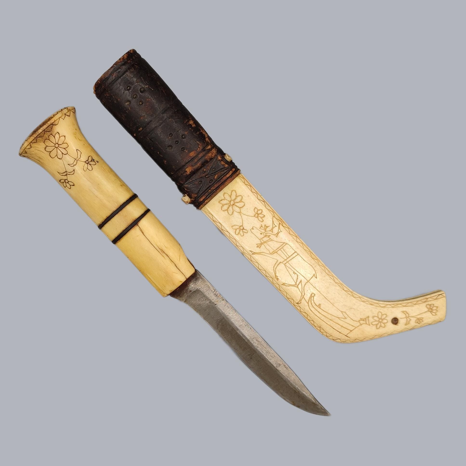 Sami hunting knife reindeer - Etsy 日本