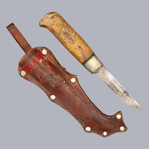 Grand Couteau PUUKKO FINLANDAIS J.MARTIINI LAPINLEUKUL avec Fourreau en