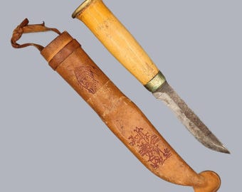 Set of 3 Vintage Orijärvi Puukko Knives 1910s 1920s Fiskars