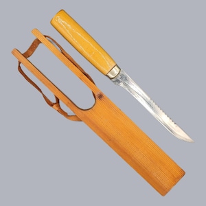 Couteau Puukko à fileter la pêche vintage des années 1970 par Iisakki Järvenpää # B070