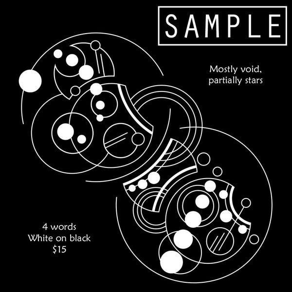 Circular Gallifreyan Custom Translation - Digital File