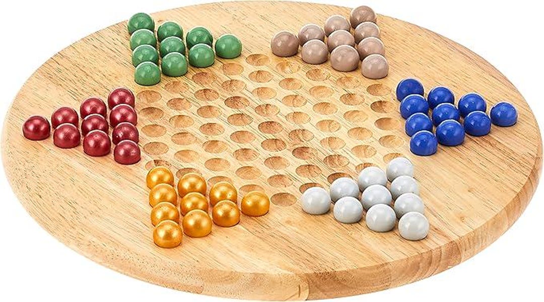 thumbnail image 2 of Pressman Chinese Checkers Board Game – Model 2053-12, Complete Set 2 of 2