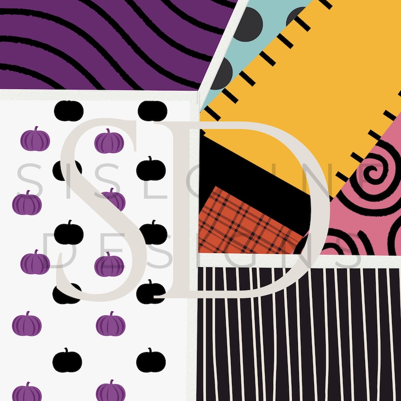 SALE Before Nightmare Themed Printable Digital Paper Pack, Scrapbook ...