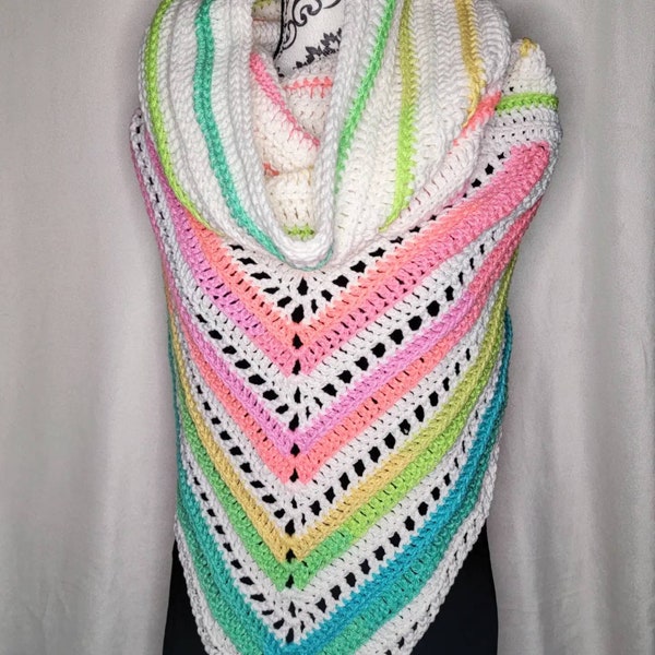 The Winter Rainbow Hooded Scarf