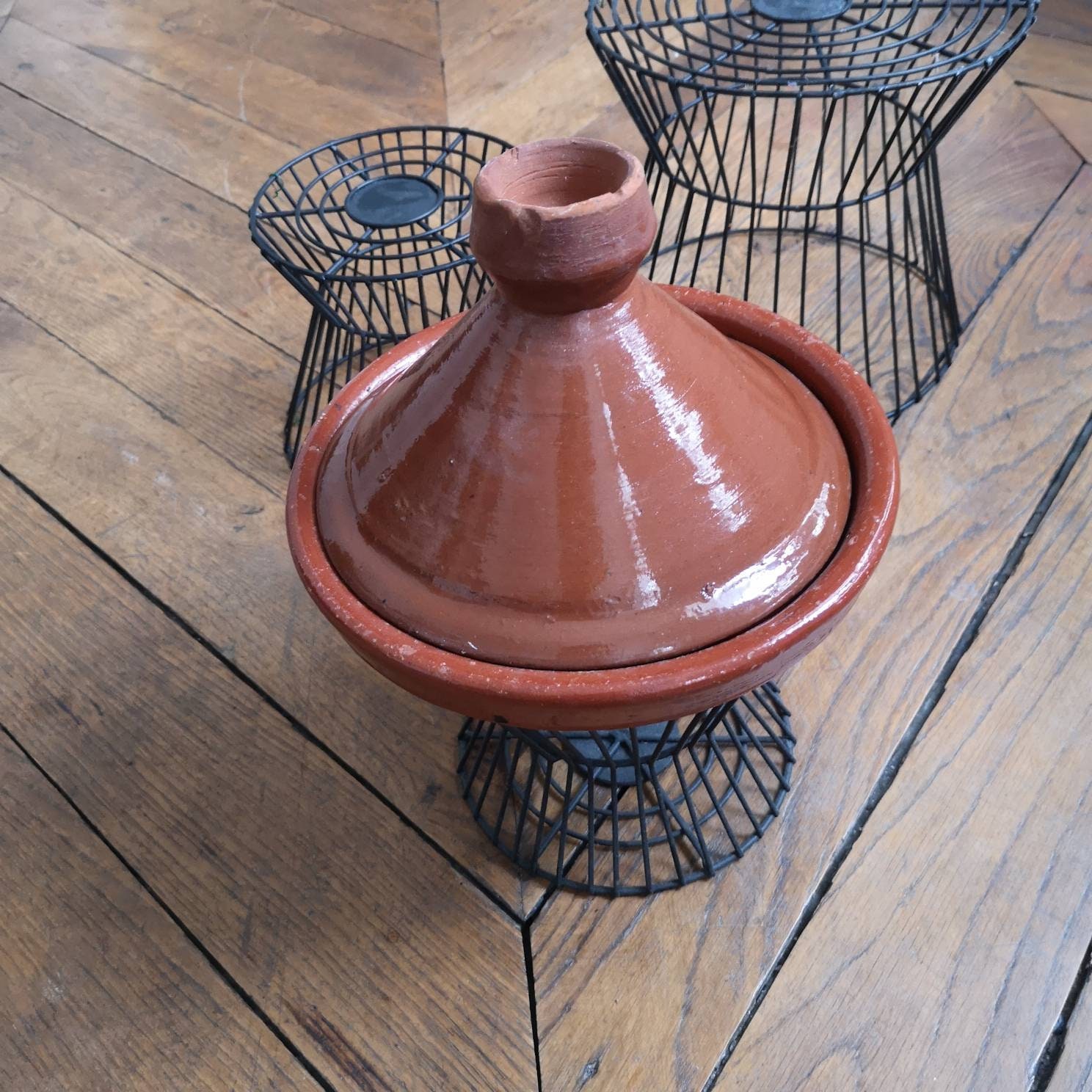 Présentoir Plat en Fil de Fer Noir