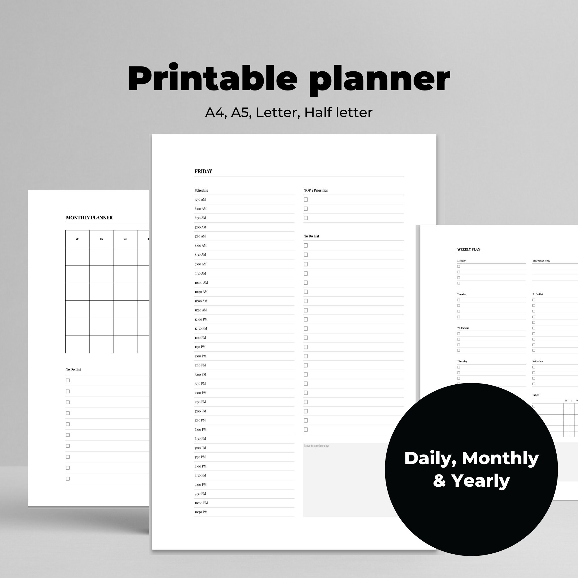 printable content calendar content planner marketing etsy