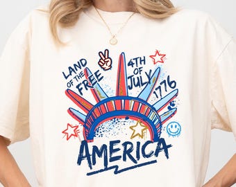 Statue of Liberty 4th of July Shirt: American Graffiti Tee