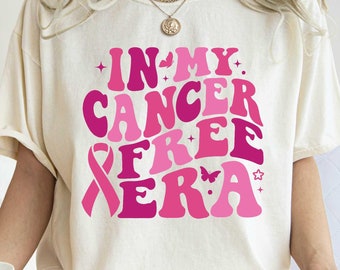 Breast Cancer Awareness Shirt - 'In My Cancer Free Era' T-Shirt, Pink Ribbon, Lightweight - View #5