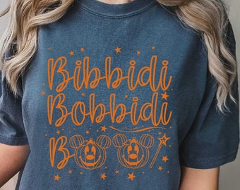 Bibbidi Bobbidi Boo Comfort Colors Shirt, Disney Halloween Pumpkin Tee