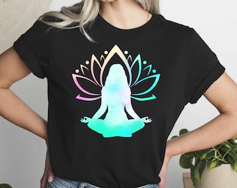 Lotus Flower Yoga Shirt, Zen Meditation Tee