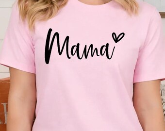 Mama Heart Graphic Tee,  Mom Life Apparel