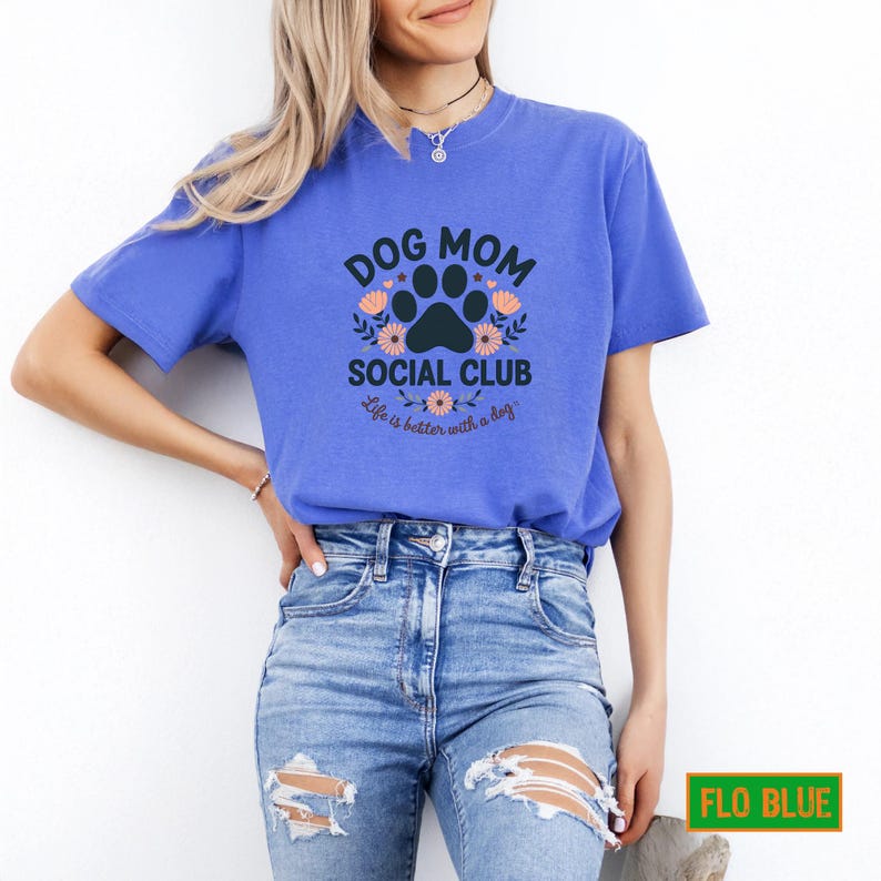 Dog Mom Social Club Shirt: Dog Lover Gift image 8