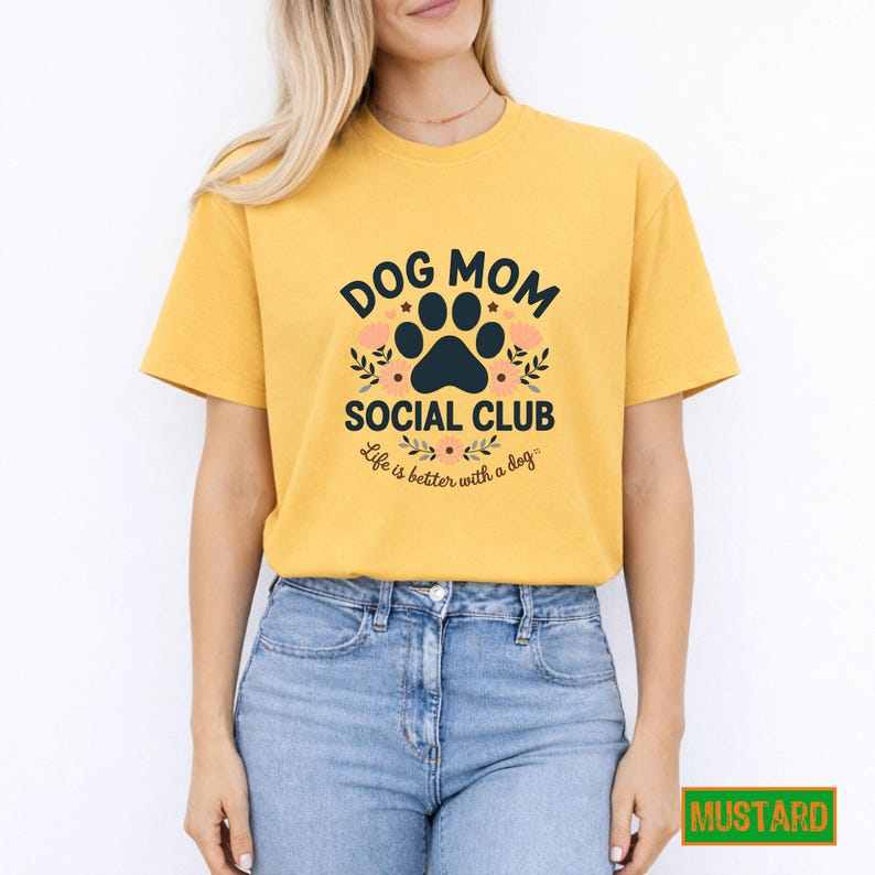 Dog Mom Social Club Shirt: Dog Lover Gift image 2