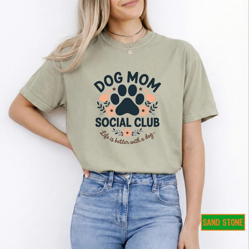 Dog Mom Social Club Shirt: Dog Lover Gift image 6