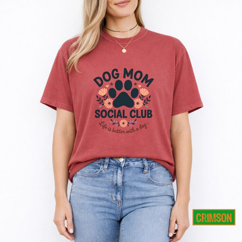Dog Mom Social Club Shirt: Dog Lover Gift image 12