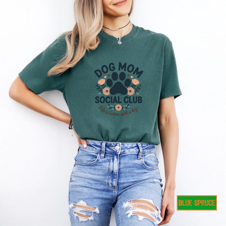Dog Mom Social Club Shirt: Dog Lover Gift image 13