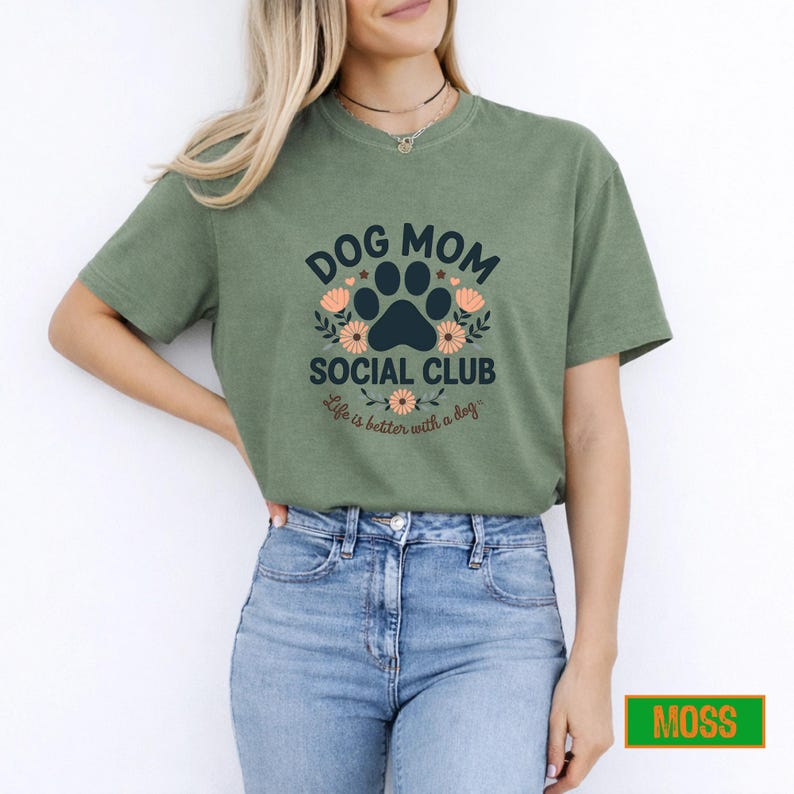 Dog Mom Social Club Shirt: Dog Lover Gift image 7