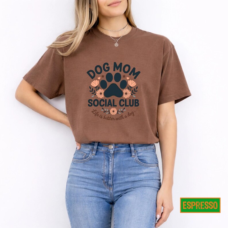 Dog Mom Social Club Shirt: Dog Lover Gift image 10