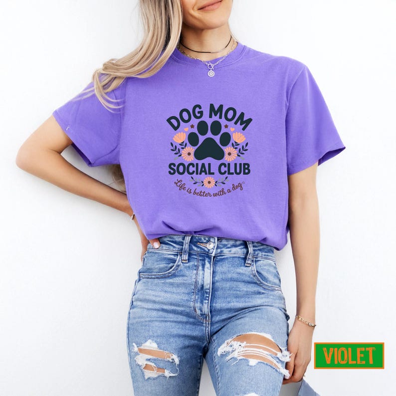 Dog Mom Social Club Shirt: Dog Lover Gift image 4