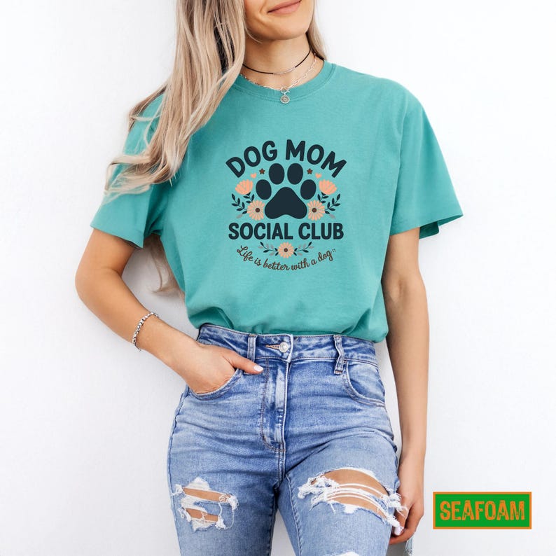 Dog Mom Social Club Shirt: Dog Lover Gift image 5