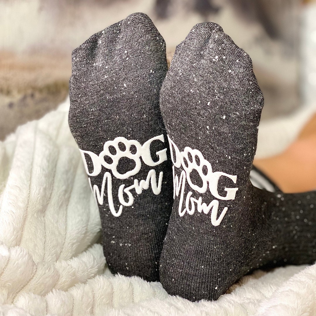 Boutique Dog Mom Socks With Grip Soles Etsy