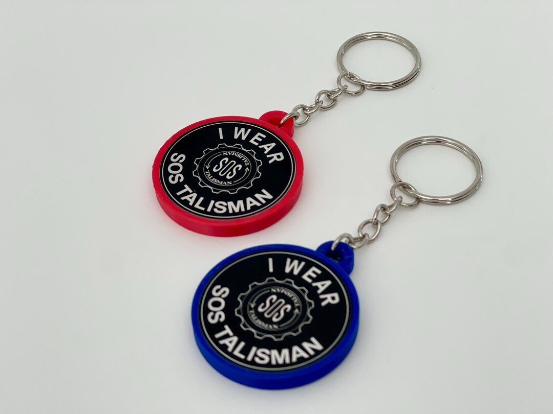 SOS Talisman Keychain – Medical Alert Keychain - Etsy