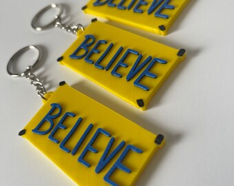 Ted Lasso Believe keyring