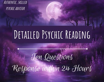 Ten Question Psychic Reading | Personalized Tarot & Intuitive Guidance | 24-Hour Delivery