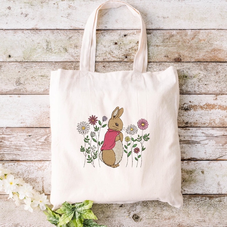 Peter Rabbit Patterned Bag Peter Rabbit Rabbit Embroidery Design - Etsy