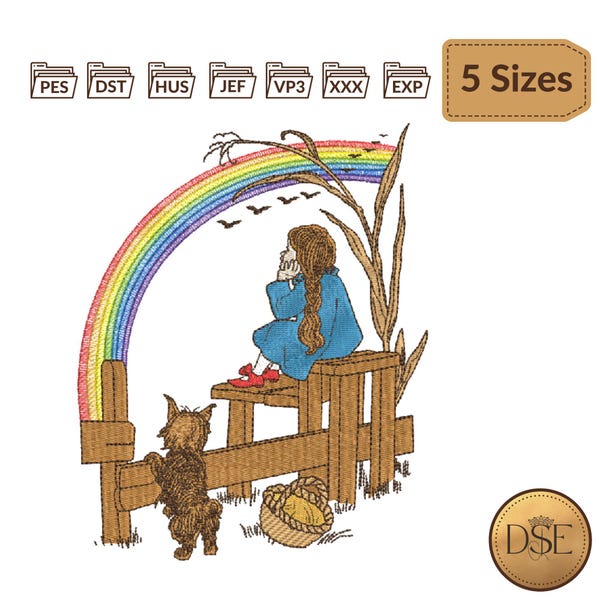 Wizard Of Oz, Rainbow Embroidery Design Files