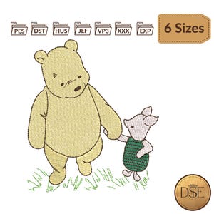 Disegno per ricamo di Winnie the Pooh e Pimpi
