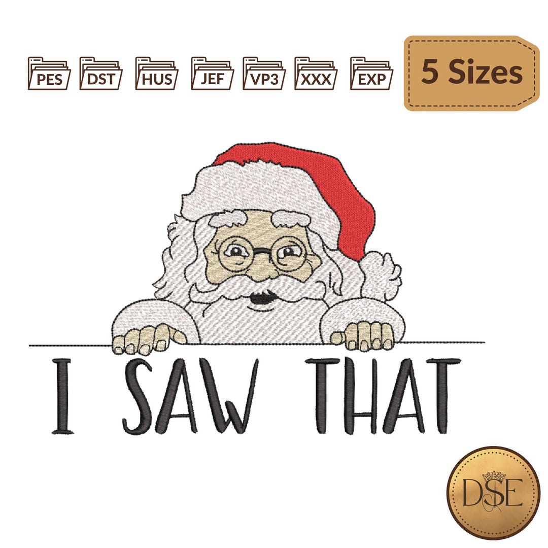 Embroidery Design Rocker Santa Santa, Christmas Embroidery Design - Etsy