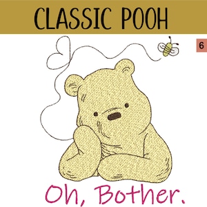 Archivos de diseño de bordado clásico de Winnie-The-Pooh