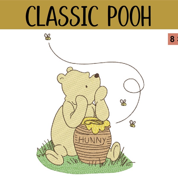 Klassische Winnie-The-Pooh Stickdatei