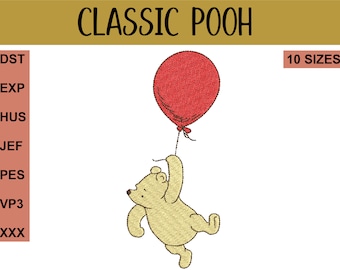 Classic Winnie-The-Pooh Embroidery Design Files