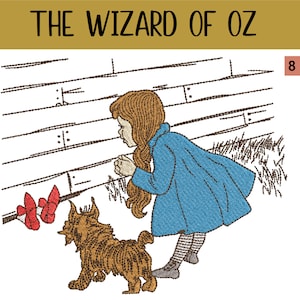 The Wizard Of Oz, Dorothy, Toto & The Bad Witch, Embroidery Design Files