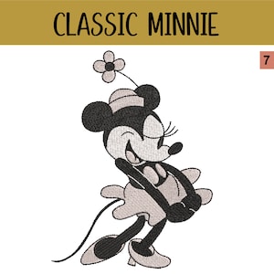 Classic Minnie Embroidery Design Files