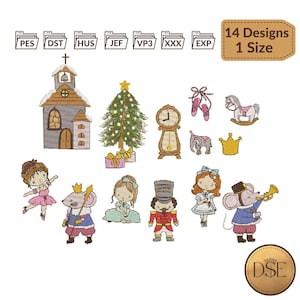 Archivos de diseño de bordado navideño de la colección Cascanueces
