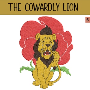 The Wizard Of Oz Cowardly Lion Embroidery Design Files