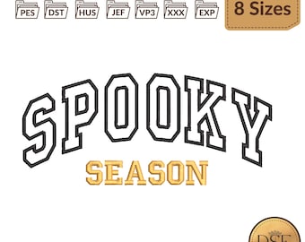 Halloween SPOOKY SEASON Applique Embroidery Design