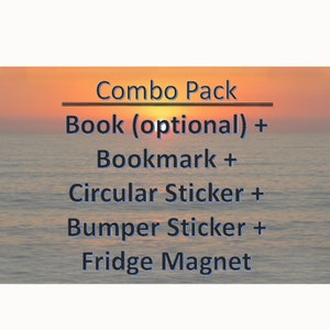 Thriving Empath Combo Pack with book (optional) plus bookmarks, stickers, and fridge magnet