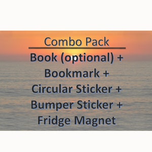 Thriving Empath Combo Pack with book optional plus bookmarks, stickers, and fridge magnet image 1