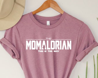 Momalorian Shirt, Star Wars Mom Bella+Canvas Tee