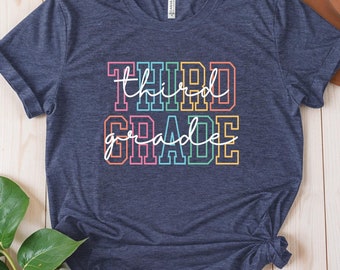 Third Grade Teacher T-Shirt, Elementary School Shirt