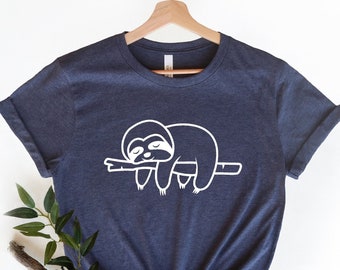 Funny Sloth Graphic Tee, Cute Animal Lover Shirt