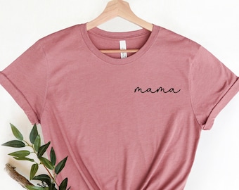 Mama Script T-Shirt, Bella+Canvas Mom Life Tee