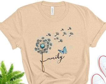 Dandelion Family Graphic Tee, Inspirational Women's Shirt