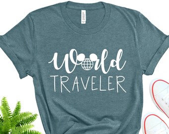 World Traveler Graphic Tee, Family Vacation Matching Shirt